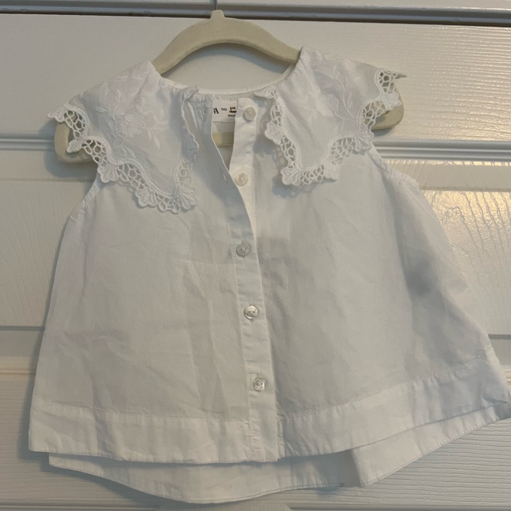 White Zara toddler blouse